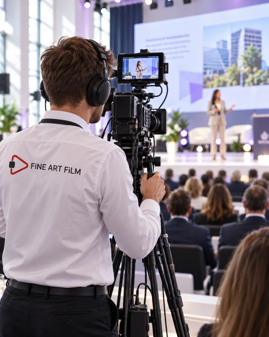 Operator FiNE ART FiLM realizujący streaming konferencji