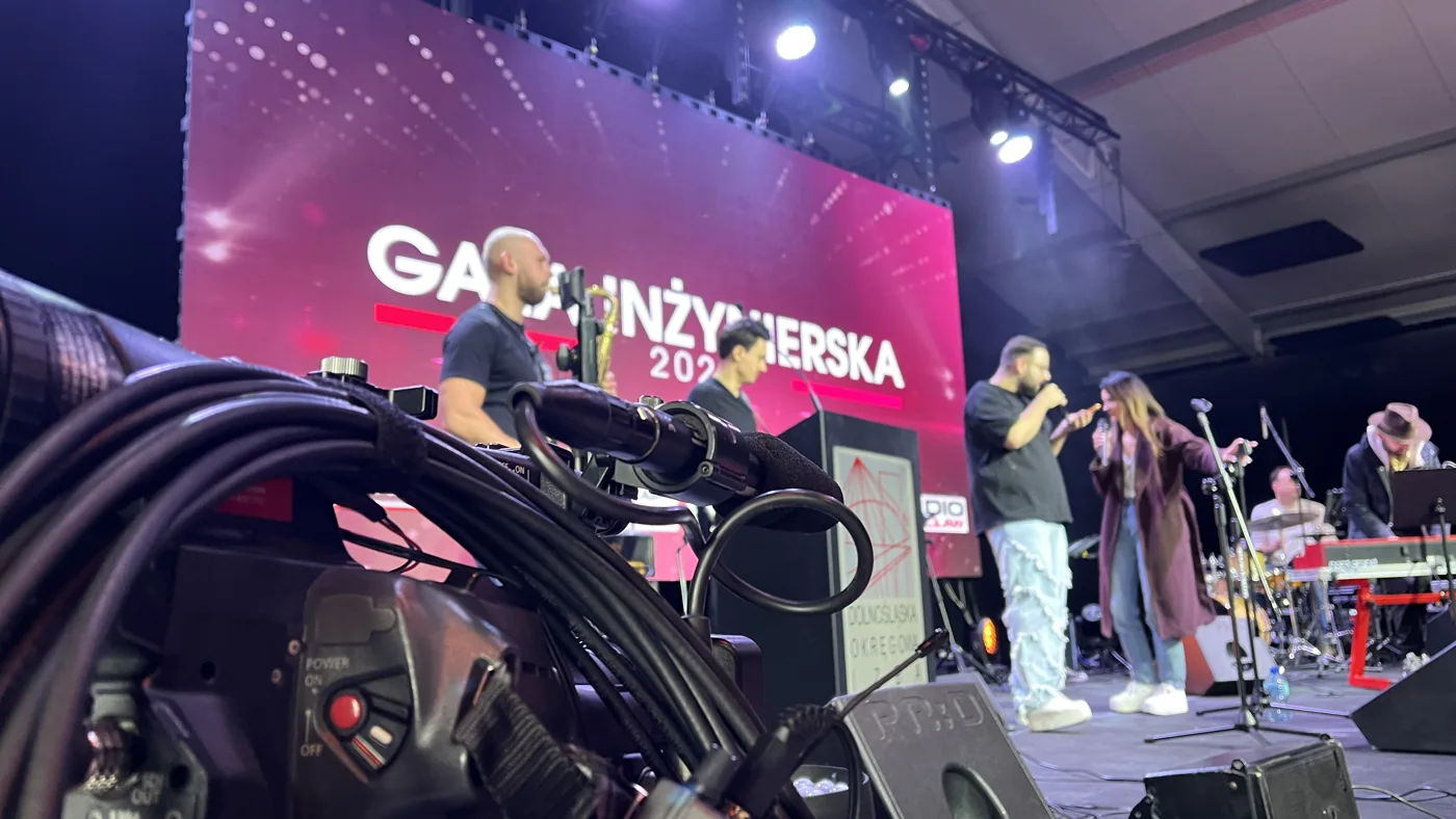 Kamera i scena podczas próby - Gala Inżynierska 2026 we Wrocławiu