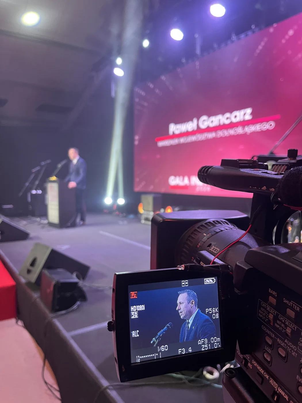 Realizacja obrazu podczas wystąpienia - Gala Inżynierska 2026 we Wrocławiu