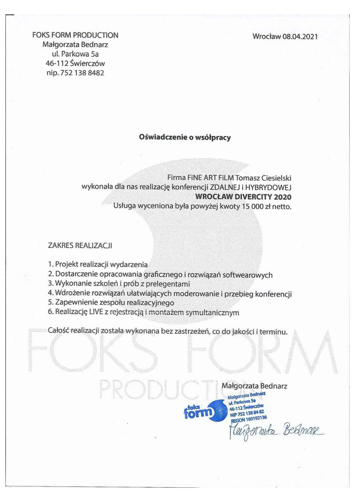 Referencje Foks Form 01