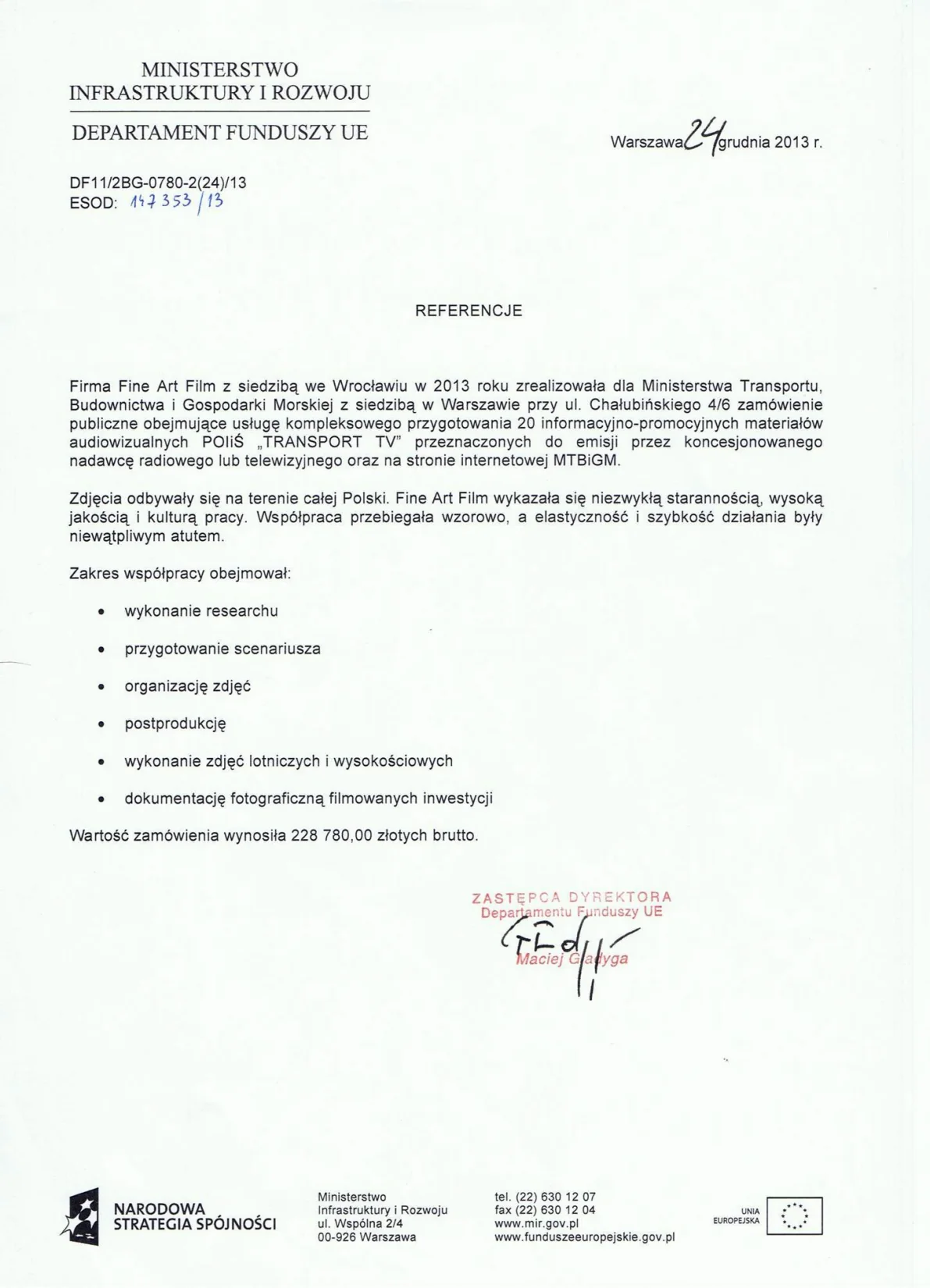 Referencje Ministerstwo Transportu 02