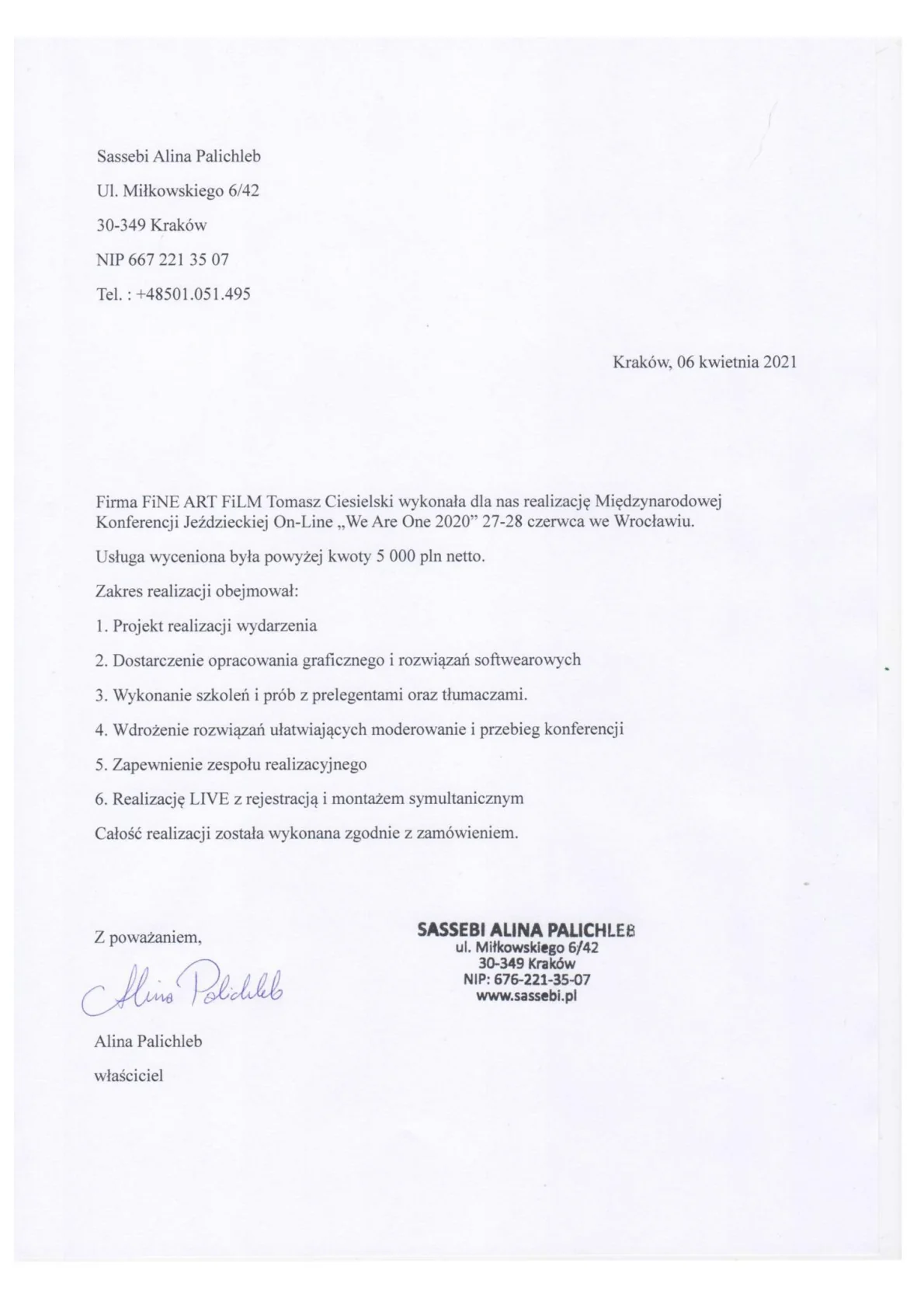 Referencje Sassebi 01